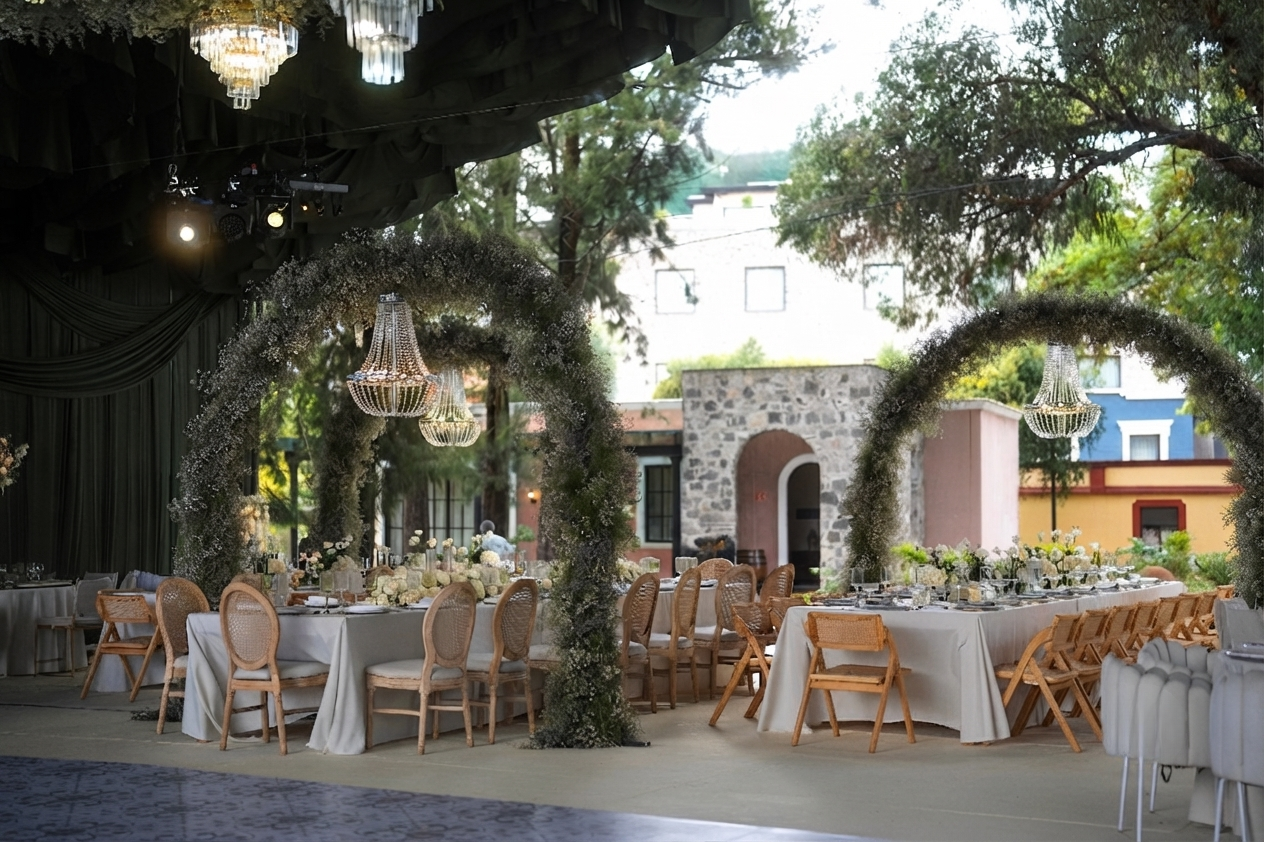 Banquete de bodas de lujo en Jardín Trinitarias Banyan Tree Puebla